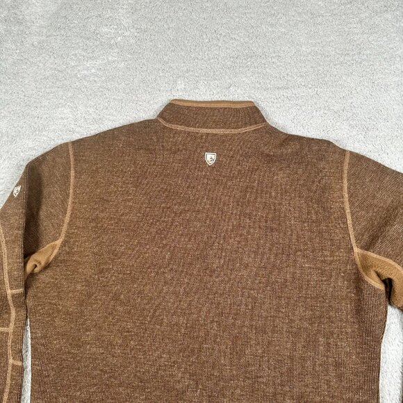 Kuhl ThermoKore 1/4 Zip Brown Pullover Mens Large Sweatshirt Vtg Y2K Size XL - Picture 4 of 14
